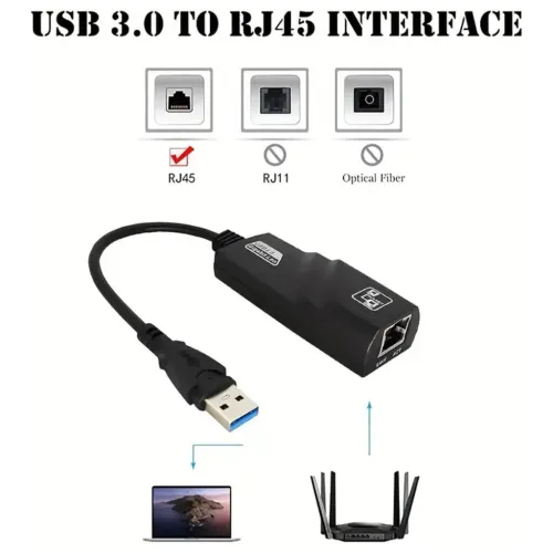 Adaptateur réseau Ethernet RJ45 vers USB 3.0 1000Mbps