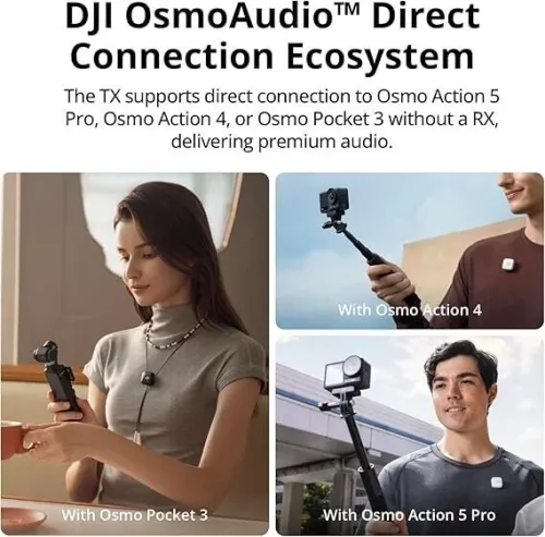 Microphone DM3004 DJI Mic Mini 1 émetteur pour iOS/Android/Caméras via USB-C/Lightning/câble 3,5mm