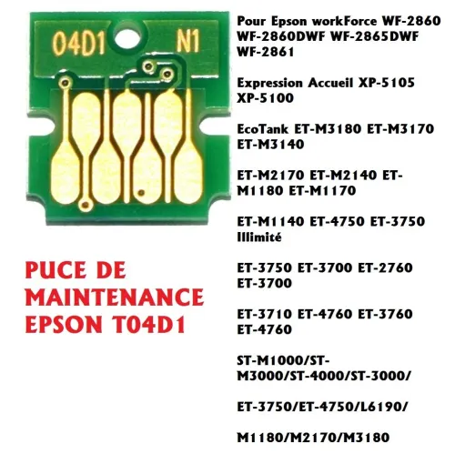 PUCE DE MAINTENANCE EPSON T04D1/PUCE DE MAINTENANCE MCG04/PUCE IMPRIMANTE MCG02