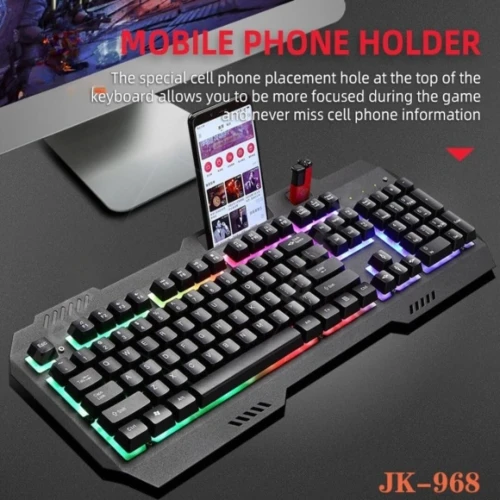 combo clavier souris filaires USB, gaming RGB (7 couleurs) JEQANG JK-968