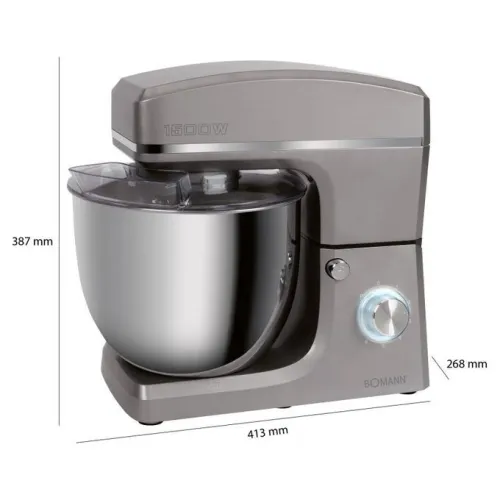 Bomann Robot Pétrin Multifonction 10L 1500W - Km 6036 Cb -Argent