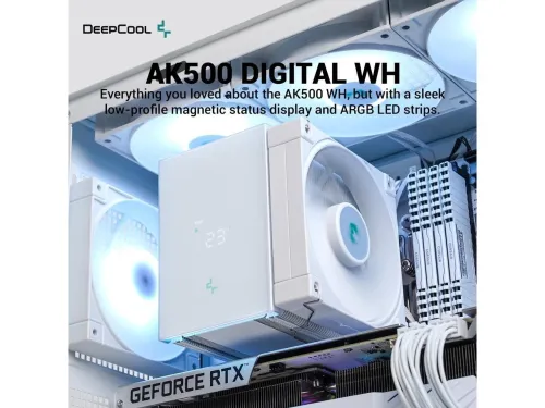 VENTILO DEEPCOOL AK500 DIGITAL WHITE
