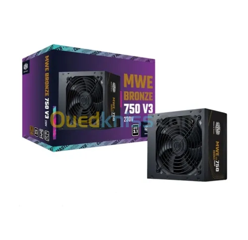 ALIMENTATION COOLER MASTER MWE 750W V3 80PLUS BRONZE ATX3.1 