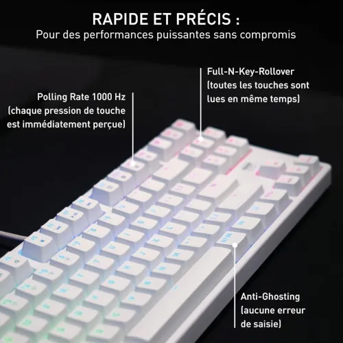 CLAVIER CHERRY XTRFY K4V2 TKL MECANIQUE RED SWITCH WHITE