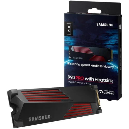 SSD SAMSUNG 2TO 990 PRO NVME 7450MBs AVEC DISSIPATEUR