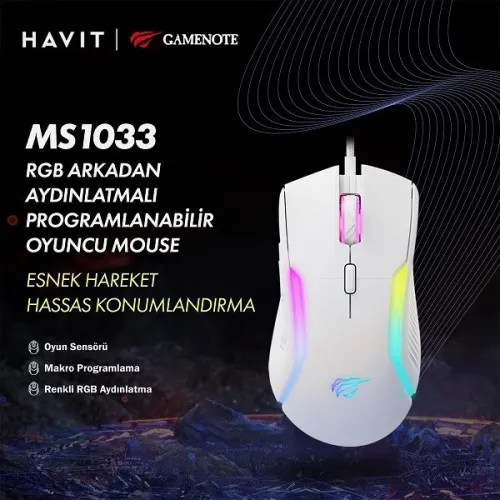 SOURIS HAVIT GAMENOTE MS1033 PROGRAMMABLE