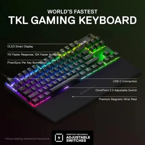 CLAVIER STEELSERIES APEX PRO TKL 2023 MECANIQUE GAMING RGB