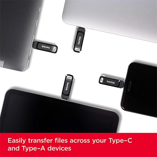 FLASH DISQUE OTG TYPE C SANDISK 128GO ULTRA DUAL DRIVE GO USB 3.1