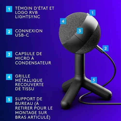 MICROPHONE LOGITECH YETI ORB BLACK