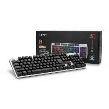 CLAVIER HAVIT GAMENOTE KB12L PRO RGB BLEU SWITCH