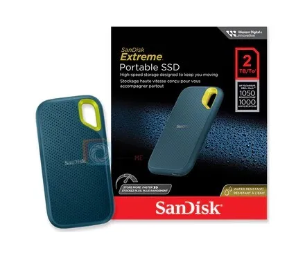 SSD EXTERNE SANDISK 2TO EXTREME PORTABLE SSD TYPE C 1050 Mo/s
