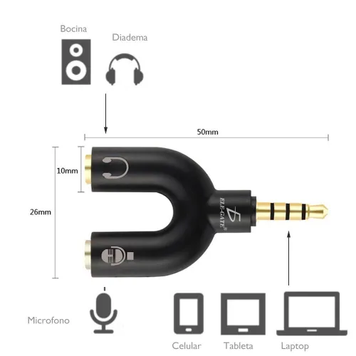 ADAPTATEUR AUDIO JACK VERS 2 JACK FEM