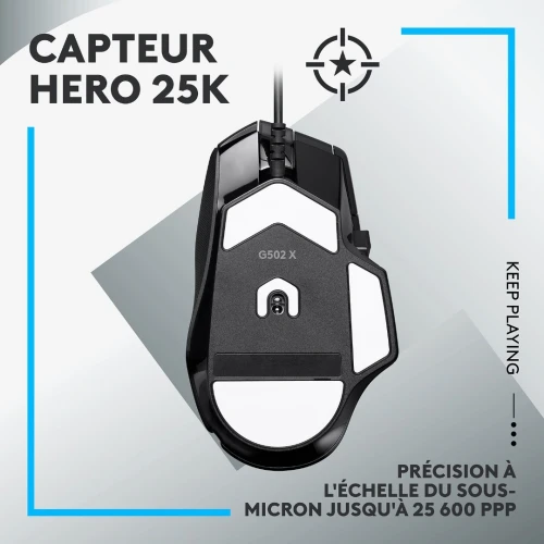 SOURIS LOGITECH G502 X HERO FILAIRE - BLACK