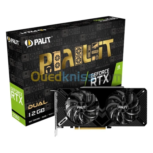CARTE GRAPHIQUE NVIDIA  PALIT DUAL GEFORCE RTX 2060 12GB GDDR6 