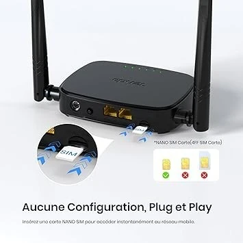 ROUTEUR TENDA 4G03 PRO N300 WIFI 4G