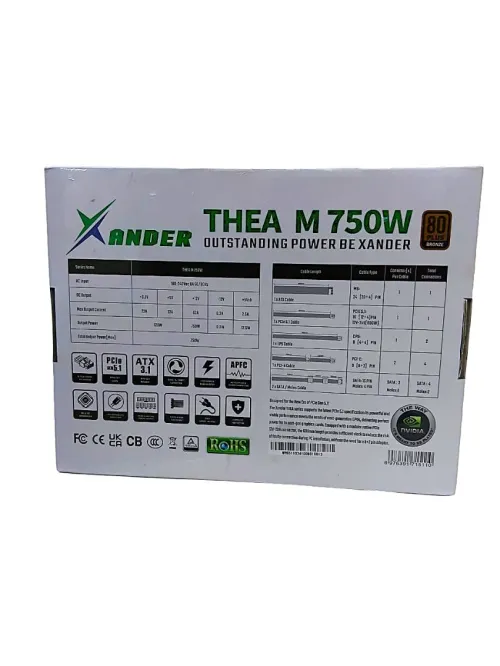 ALIMENTATION XANDER THEA M 750W 80PLUS BRONZE FULL MODULAIRE ATX 3.1 PCIE 5.1
