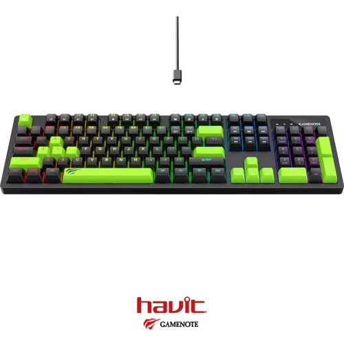 CLAVIER HAVIT GAMENOTE KB893L MECANIQUE BLEU SWITCH