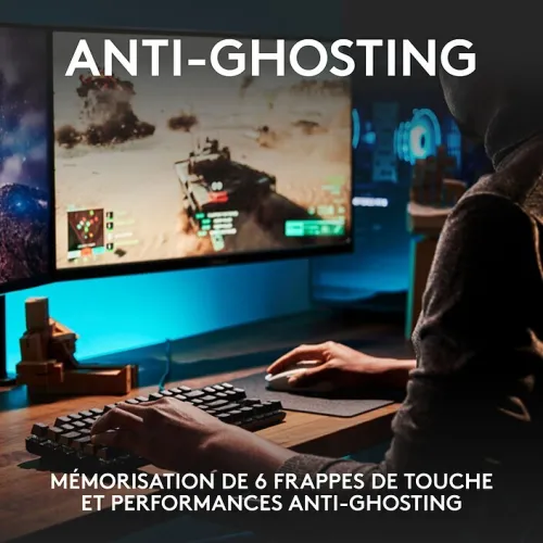 CLAVIER LOGITECH G413 TKL SE SWITCH MECANIQUE TACTILE
