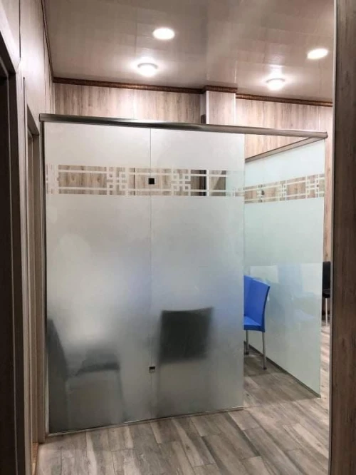 inox verre rideau 