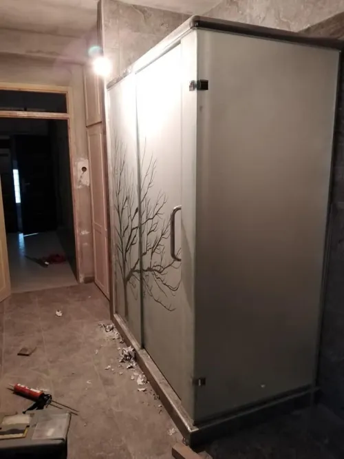 inox verre rideau 
