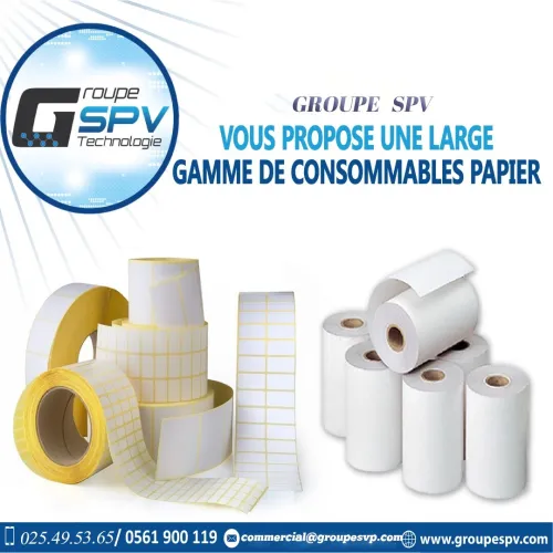 Papier thermique (tickets de caisse, étiquettes, bordereau)