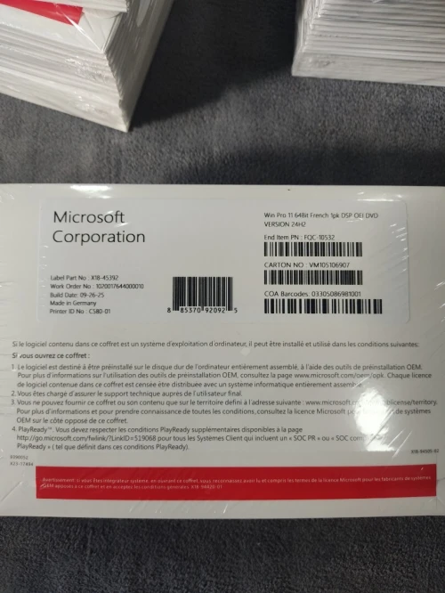 Windows 11 pro french 64 bit original