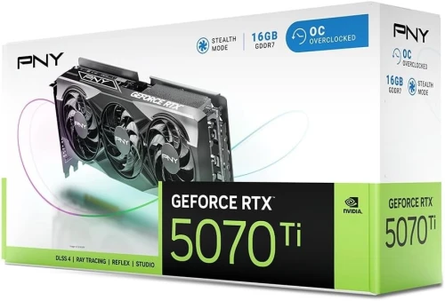 PNY GeForce RTX 5070 Ti 16 Go Overclocking Triple Ventilateur