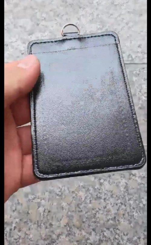 Porte badge véritable cuir 