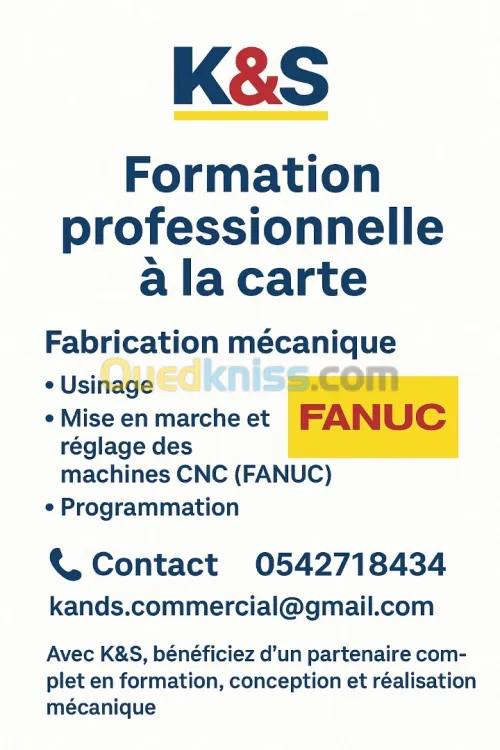 FORMATION CNC tournage fraisage