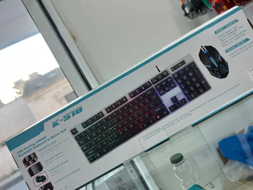 CLAVIER ET SOURIS USB RGB GAMING K-518