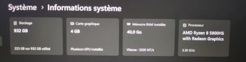 ASUS ROG Zephyrus G14 Ryzen 9 / RTX 3050 Ti / 40 Go RAM / SSD 1 To