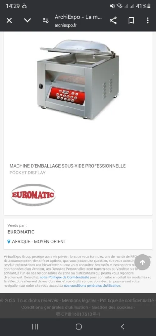 Machine d'emballage sous-vide professionnelle