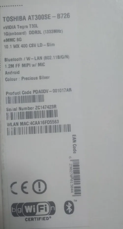 TABLETTES TOSHIBA 10.1" WIFI