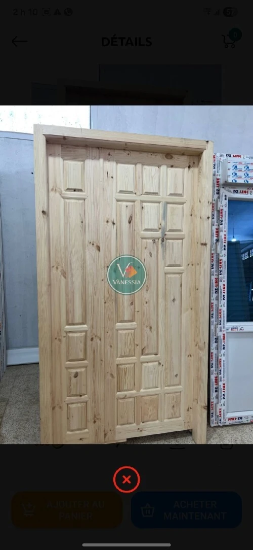 Portes chambre hdf en bois rouge
