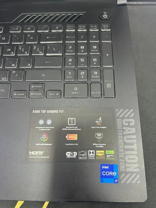 Asus tuf gaming f17 cpu i7 12700h/32gb/1tb/RTX 4050