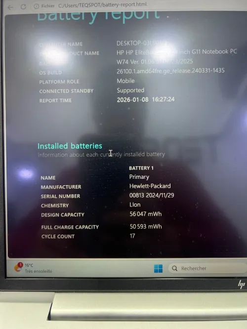 HP ELITEBOOK 640 g11 TACTILE ULTRA 5 135u ram 16gb nvme 512 cycle 17