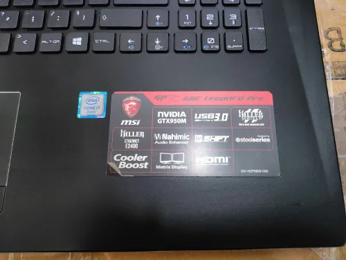 Msi léopard pro i7 6em 16gb ssd256+hdd500 gtx 950