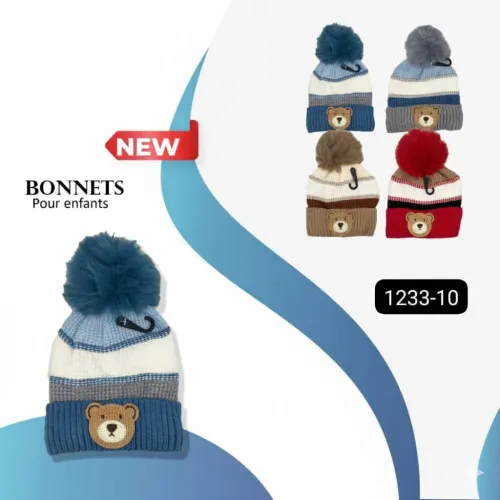 Bonnets multicolores pour enfants