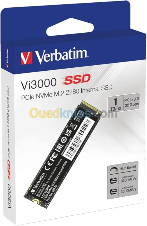 SSD VERBATIM Vi3000 PCIe NVMe 1TB M.2 2280