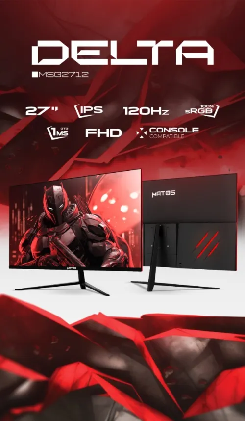 MONITEUR MATOS DELTA MSG2712 27" IPS 120HZ 1MS FHD COMPATIBLE CONSOLE