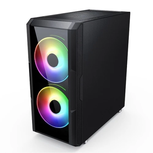 BOITIER HYBROK HACKER ARGB 140MM BLACK GLASS