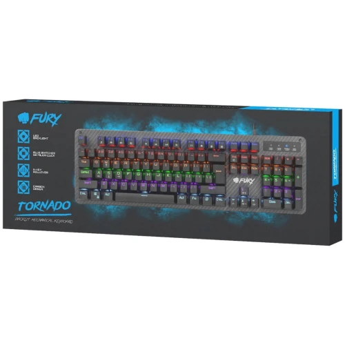 CLAVIER  FURY TORNADO MECHNICAL GAMING KEYBOARD BLUE SWITCH