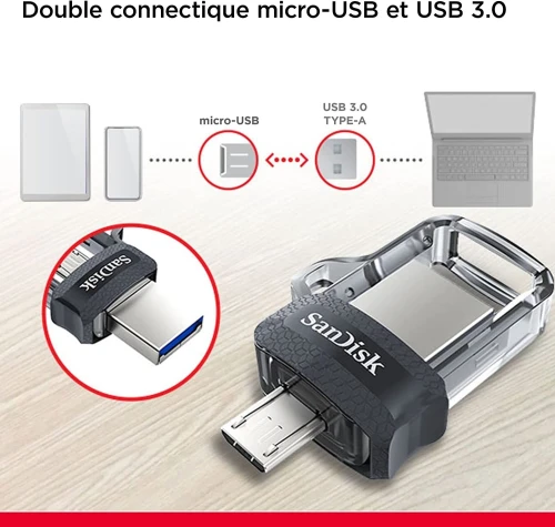 SANDISK ULTRA 64GB DUAL DRIVE m3.0 OTG SDDD3-064G-G46