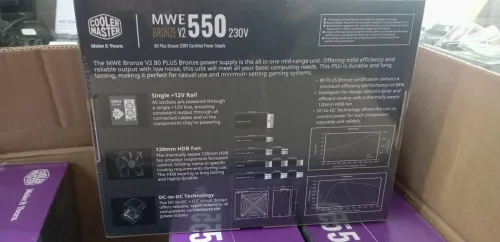 5 X ALIMENTATION COOLER MASTER MWE 550W 80 PLUS BRONZE V2 MPE-5501-ACABW-BEU