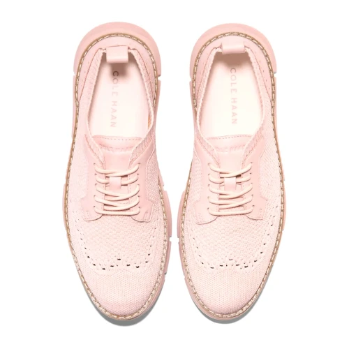 Cole Haan - Zerogrand Revel Stitchlite Oxfords Cameo Rose And Ivory Knit Leather Cameo Rose