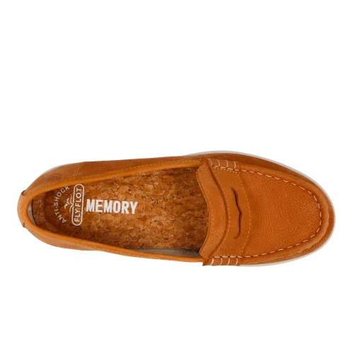 Fly Flot - Leather Woman Shoe Tan