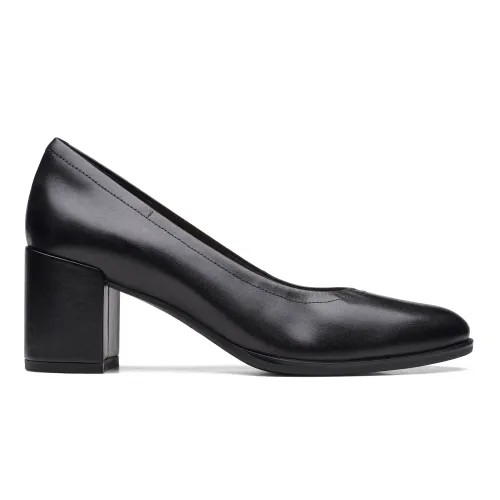 Clarks - Freva55 Court Black Leather