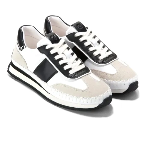 Cole Haan - Grandpro Premier Runners White Black Silver Bich Suede Black-White
