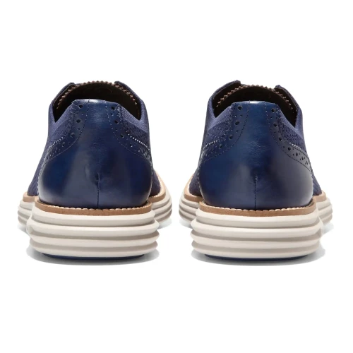 Cole Haan - Originalgrand Remastered Stitchlite Ox Marine Blue   Dark Chocolate   Silver Lining