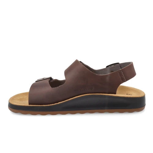 Fly Flot - Leather Man Sandal Dark-Brown